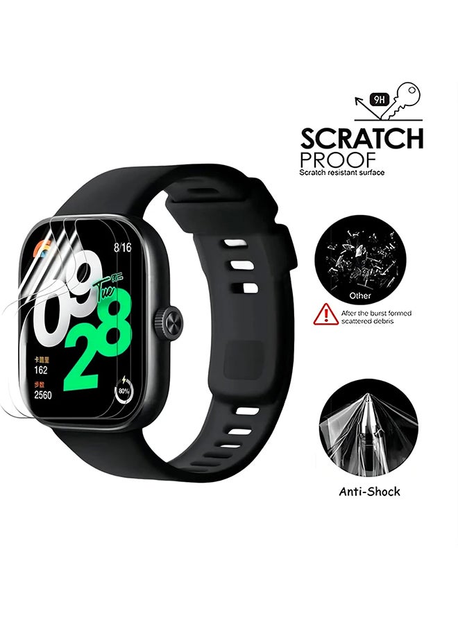 O Ozone - (Pack of 3) Screen Protector For Redmi Watch 3, Full Coverage Transparent Anti Scratch Hydrogel Film Screen Guard Protector - Clear - Image 1