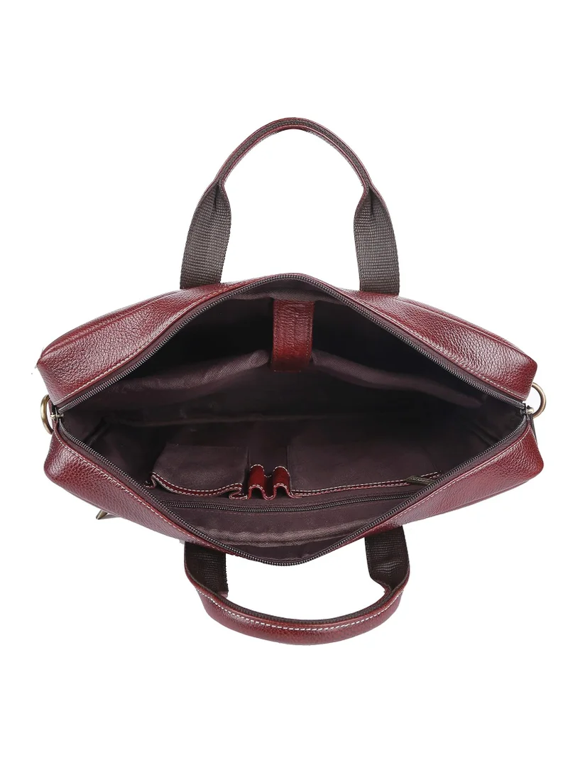 Hammonds Flycatcher  Bombay Brown Leather 15.6 inch Men's Laptop Messenger Bag (Brown) | ‎LB201BR | BGQL  | Best Price UAE