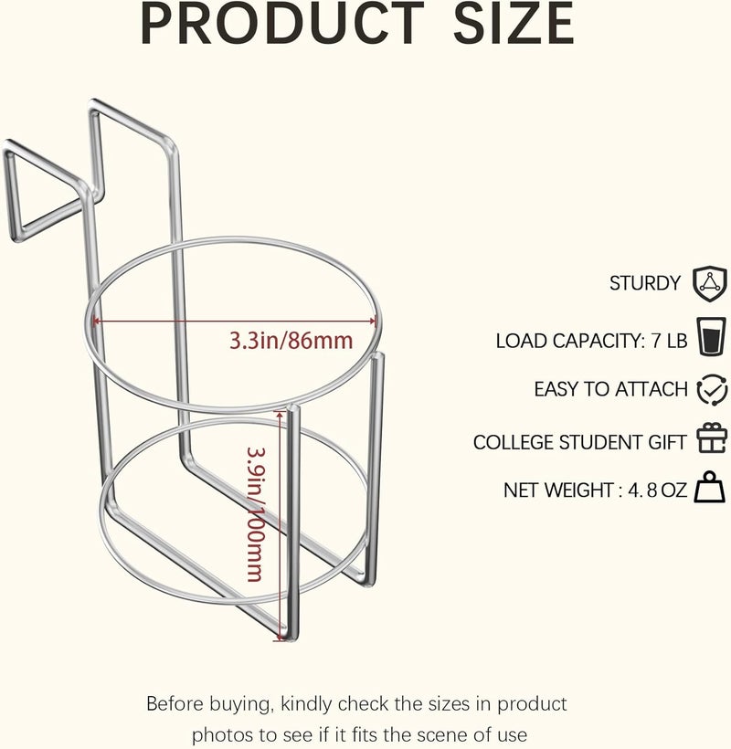 KOXHERO Cup Holder for Bed Diameter 33IN Drink Holder Water BottleGlass Organizer for Wood Dorm Room Bunk Bed Crib Metal Toddle BedLoft Bedside Headbed CarOffice Desk Partition - Image 2
