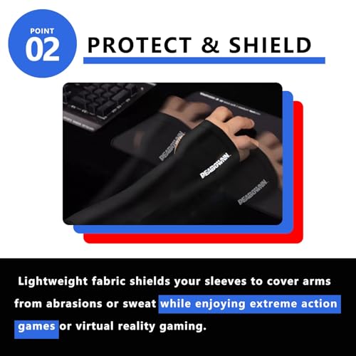 Peabownn Gaming Sleeve Short Arm Pc Reduces Friction & Fatigue Arm Sleeves for Gamers cooling Arm Sleeve Gaming and Athletes, Compression Arm Sleeves for men women Gaming Set up Accessories L 1 PCS - Image 5