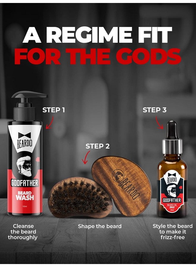 BEARDO Godfather Lite Beard And Moustache Oil, 30 Ml | Beard Oil For Men | Non-Sticky, Light; Almond Oil, Aloe Vera, Vitamin E, Shiny Nourished Beards - Image 5