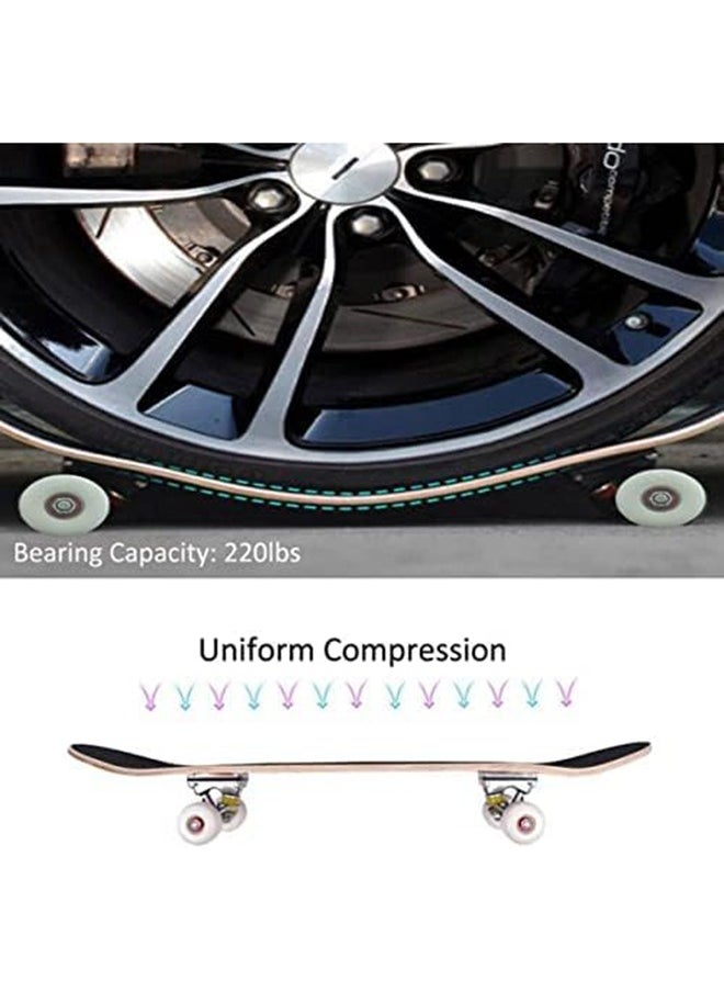 Arabest Beginner Adult Youth Children Boys Girls Skateboard 31"x8" Standard Complete Skateboard Maple Double Kick Concave Skateboard  - Image 3