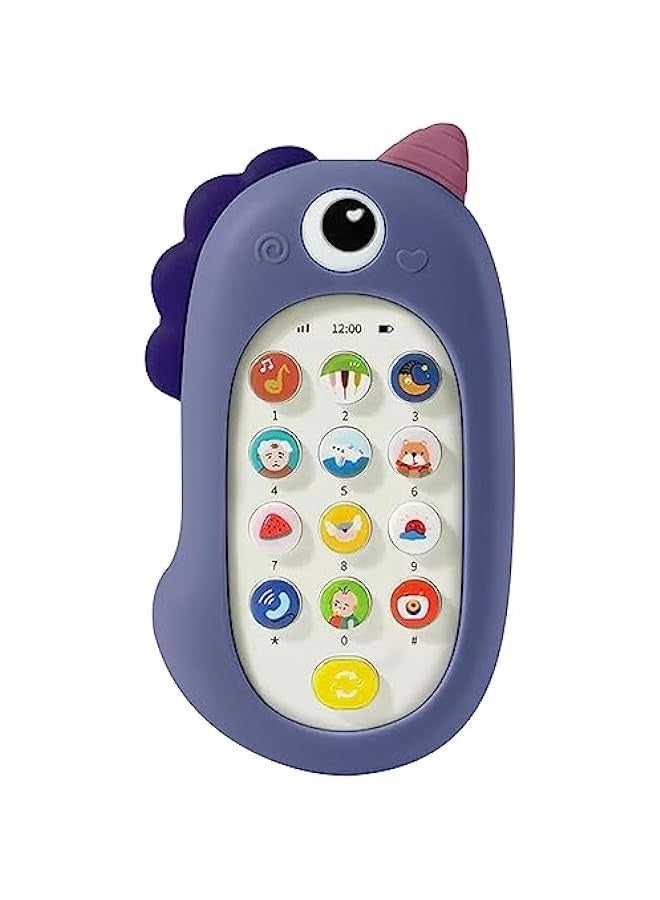 DURKU Baby Cell Phone Toy: 13-Function Musical Toy for Babies 18 Months+. Teething, Sensory, and Educational Gift - Image 1
