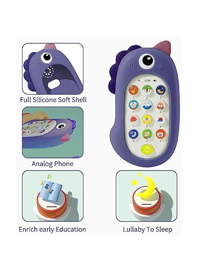 DURKU Baby Cell Phone Toy: 13-Function Musical Toy for Babies 18 Months+. Teething, Sensory, and Educational Gift - Image 5