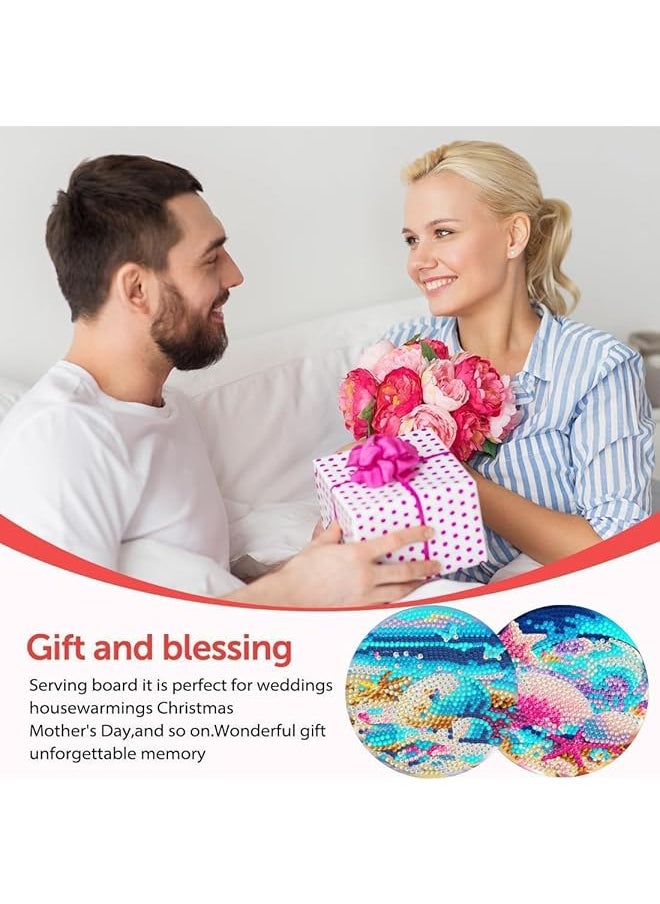 Diy Diamond Painting Coasters Kit With Holder 8 Pcs Includes Tools Accessories Perfect Craft Project For Families Diy Enthusiasts Enhances Decor Practical Use In Any Setting B Style
