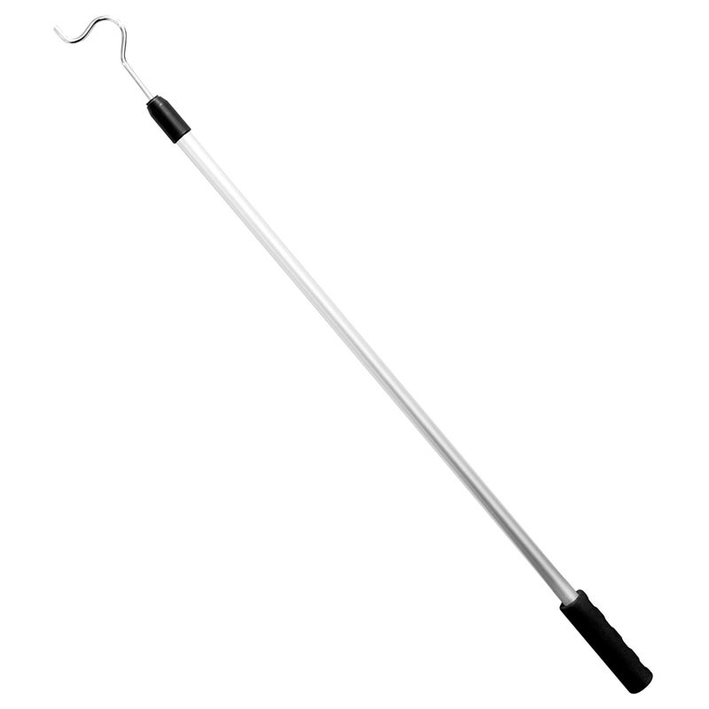 Richards Homewares Shepherds Aluminium Pole with a 275Inch Hook and Cushioned Handle Lightweight Extendable from 36 to 62Inch Silver 1 Pack