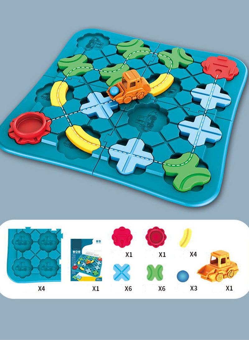 ألعاب تعليمية للأطفال تتبع التدريب على التفكير الخارق، لعبة لوحة سطح المكتب، متاهة بناء الطريق - Image 3