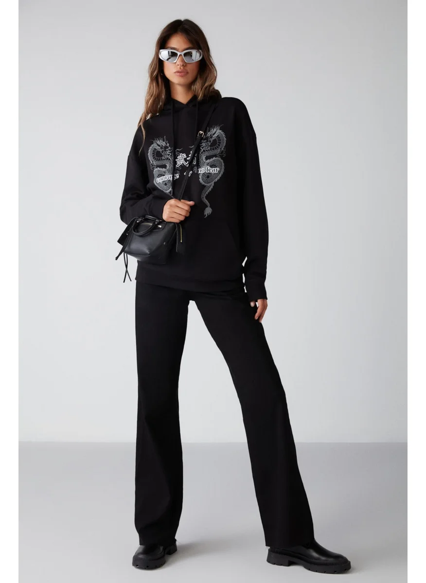 جريميلانج Teresia Relaxed Black Sweatshirt