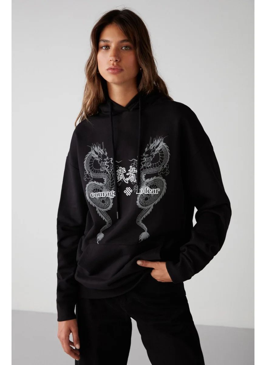 جريميلانج Teresia Relaxed Black Sweatshirt