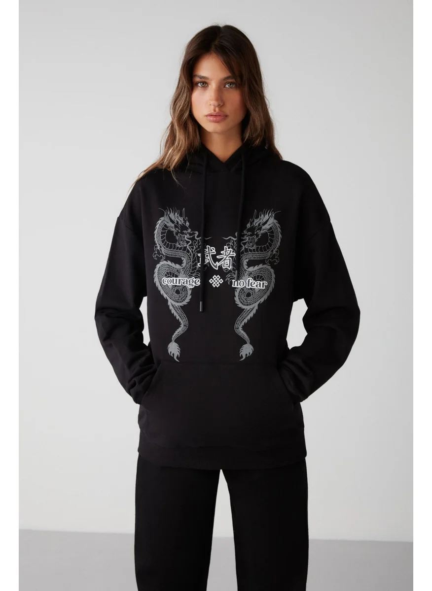 جريميلانج Teresia Relaxed Black Sweatshirt