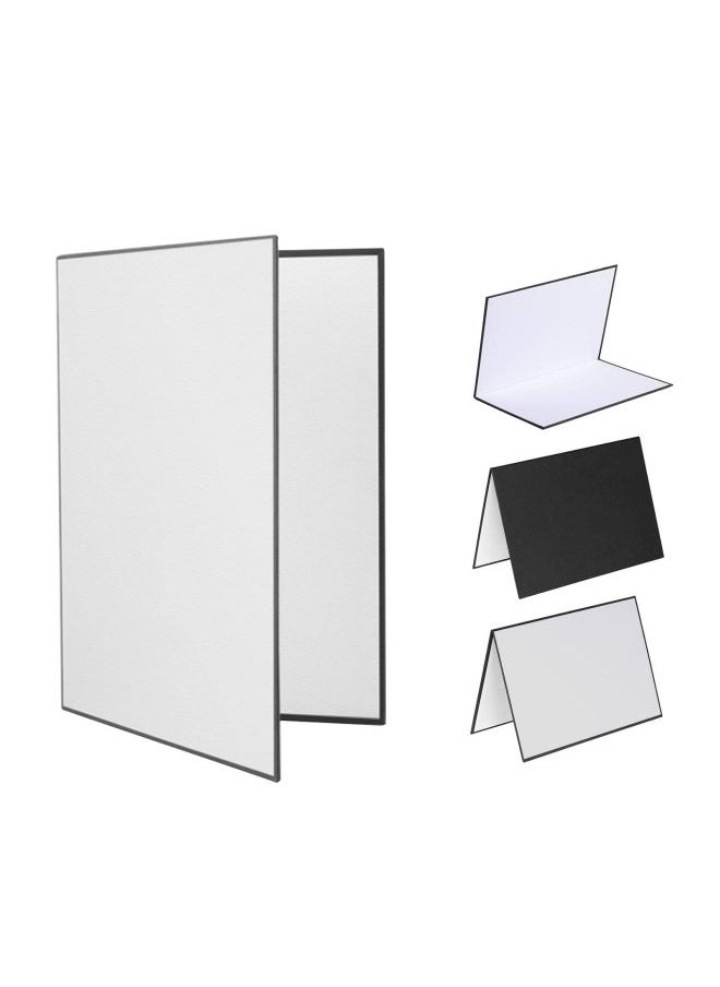 NIBEMINENT - 3-Piece Photography Paperboard Reflector Diffuser Set Silver/Black/White - Image 1