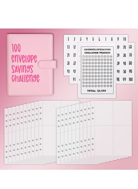 Envelope Savings Challenge Budget Binder Book,Easy and Fun Way to Save in 100 Days