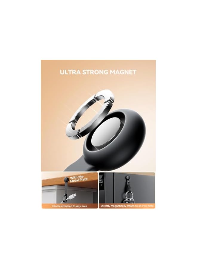 PROMASS 6 PCS Silicone Cable Ties Cord Organizer Wrap, Silicone Magnetic Cable Ties With Magnet For Bundling & Organizing, Reusable Elastic Adjustable Wire Ties For Home, Office (Black) - Image 3