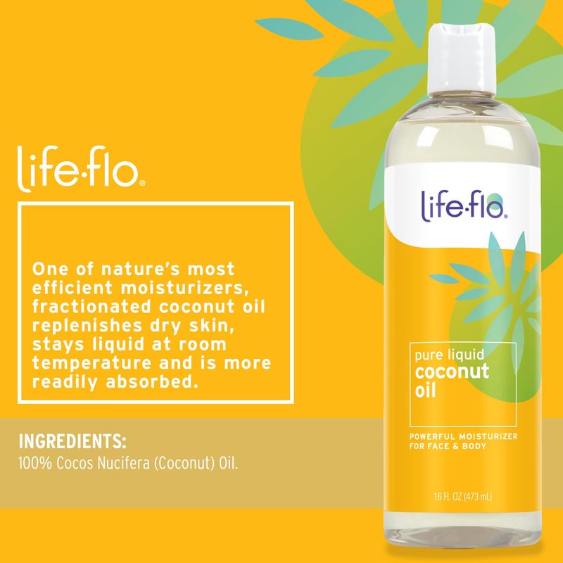 LIFE-FLO Carrier Oil | 16oz (Fractionated Coconut Oil) - Image 2