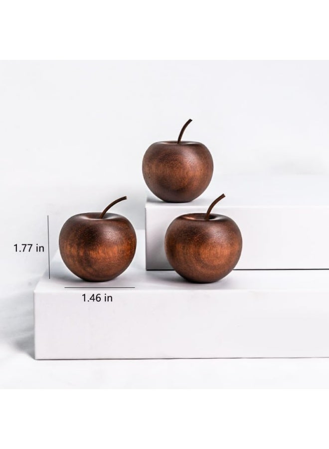3 Pcs Wooden Essential Oil Diffuser，Wooden Apple Aromatherapy Diffuser，Portable Air Freshener，Car Aromatherapy for Home, Office, Car, Wardrobe, Yoga Hall, and SPA - Image 3