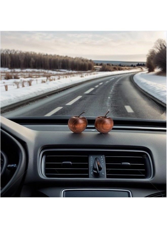 3 Pcs Wooden Essential Oil Diffuser，Wooden Apple Aromatherapy Diffuser，Portable Air Freshener，Car Aromatherapy for Home, Office, Car, Wardrobe, Yoga Hall, and SPA - Image 5