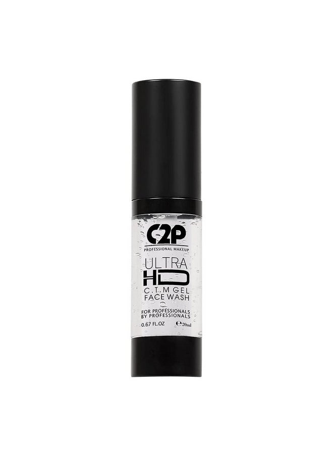 C2P PROFESSIONAL MAKEUP - C2P Pro Make Up Ultra Hd 3-In-1 Cleanser, Toner & Moisturizer Face Wash Cum Cleanser Removes Dirt And Impurities, Instant Brightening For All Skin Types (Transparent 20 Ml) - Image 1