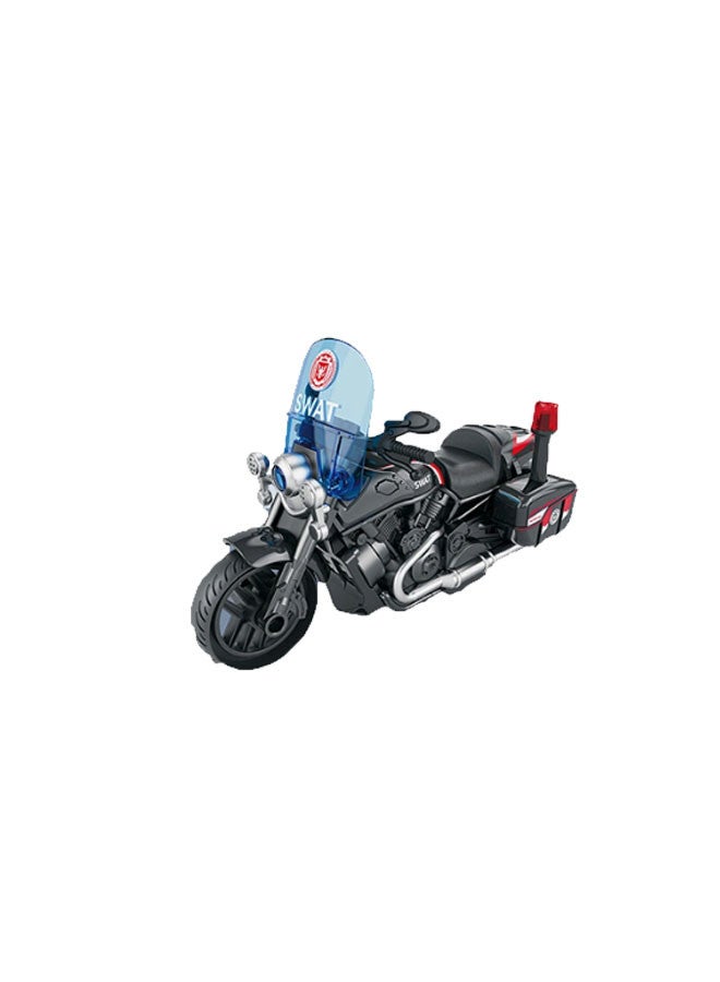 Toyland Inertial Simulation Toy Car Friction Police Department Motorcycle Model Toys