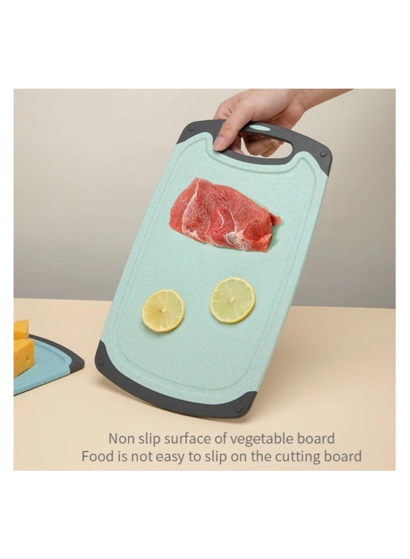 TEGRILO 3 PCS Chopping Board Set, BPA Free Multi Coloured Cutting Boards with Different Sizes and Non-Slip Handles, Deep Drip Juice Groove, Easy to Clean, Unique Gift for Cooks (multicolor) - Image 4