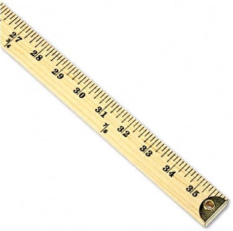 Wood Yardstick with Metal Ends 36