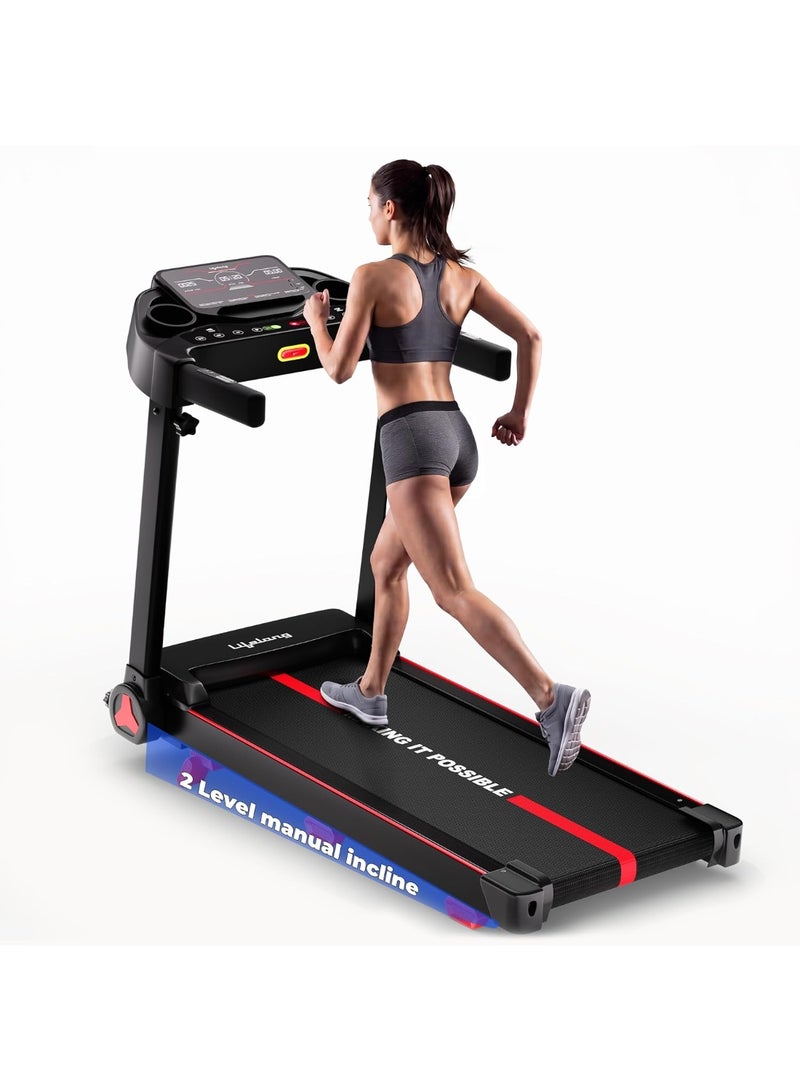 Lifelong 4.5HP Motorized Treadmill for Home | Manual Incline 2 Level | Foldable Handle | Max Speed 14 km/h | | LED Display | 12 Workout Programs |110 kg Capacity| Ideal Gym Equipment for Home Workout - Image 1