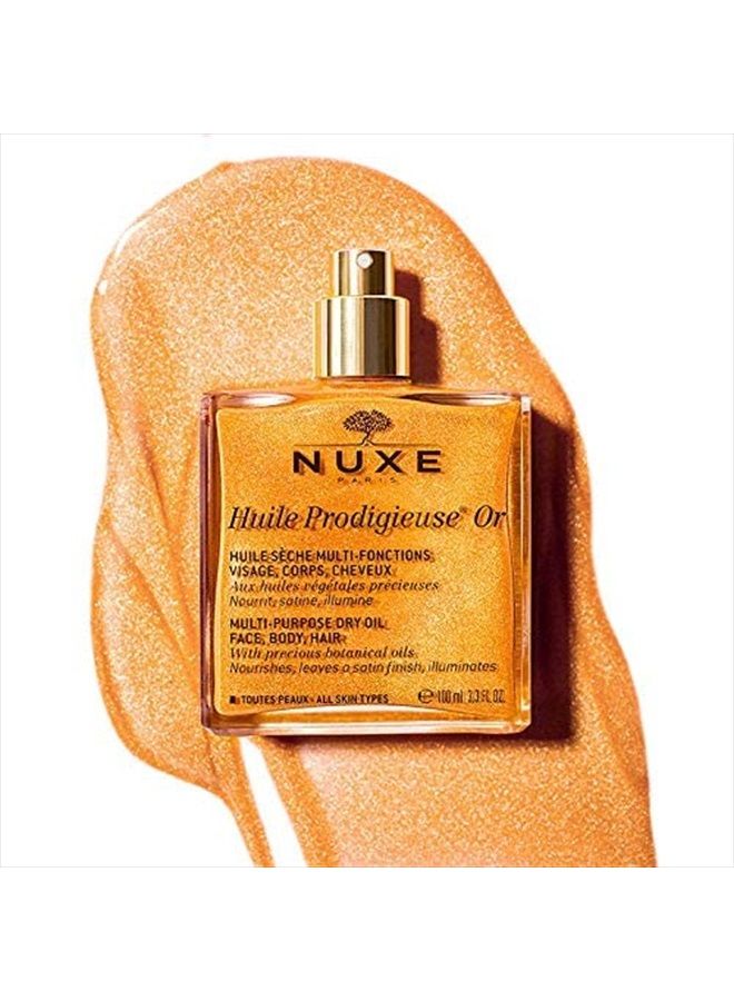 NUXE زيت بروديجيوز المتلألئ متعدد الاستخدامات - توهج فاخر مشع وترطيب للوجه والجسم والشعر، 3.3 أونصة سائلة - Image 5