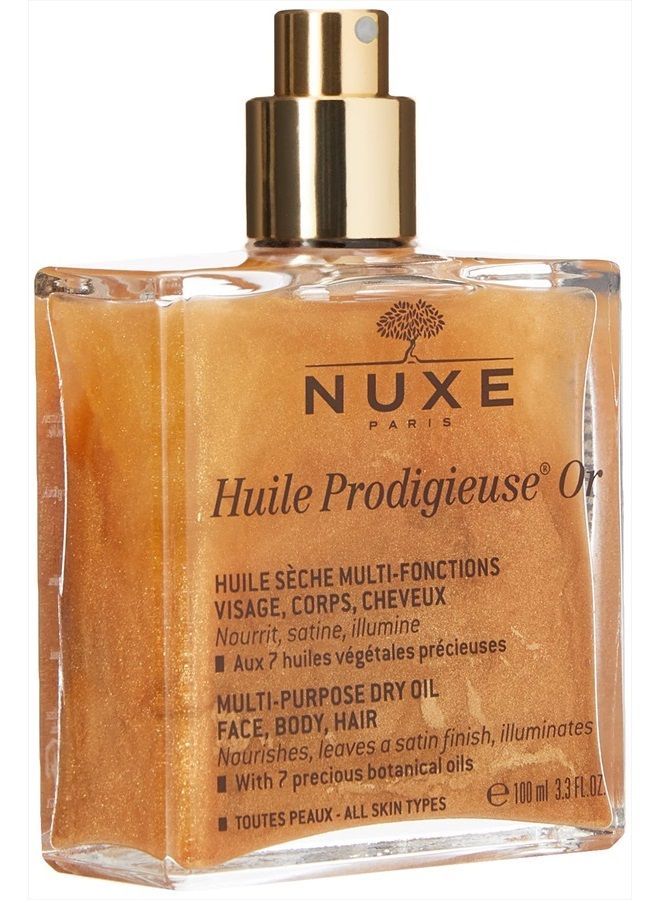 NUXE زيت بروديجيوز المتلألئ متعدد الاستخدامات - توهج فاخر مشع وترطيب للوجه والجسم والشعر، 3.3 أونصة سائلة - Image 2