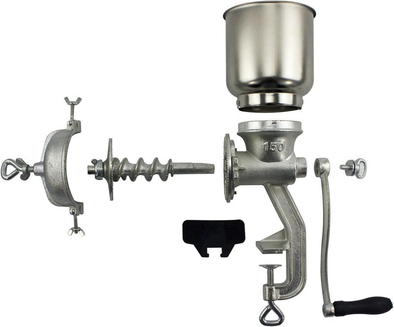 Chard GM-150 Grain Mill, Tin Coated Cast Iron,Silver - Image 4