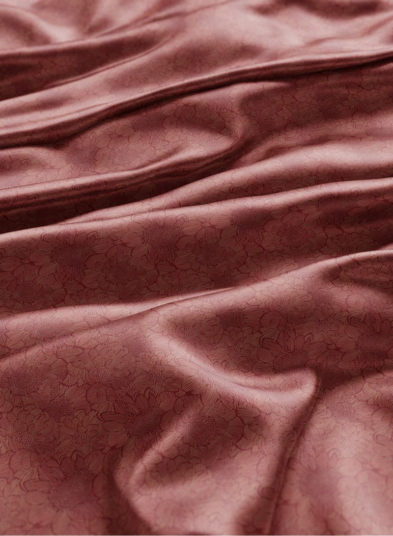 Vellato Al Lail Aramny Silk Fabric By The Yard Red Floral Design Jalabiya Makhweer Dressmaking 58 Inches Width - Image 3