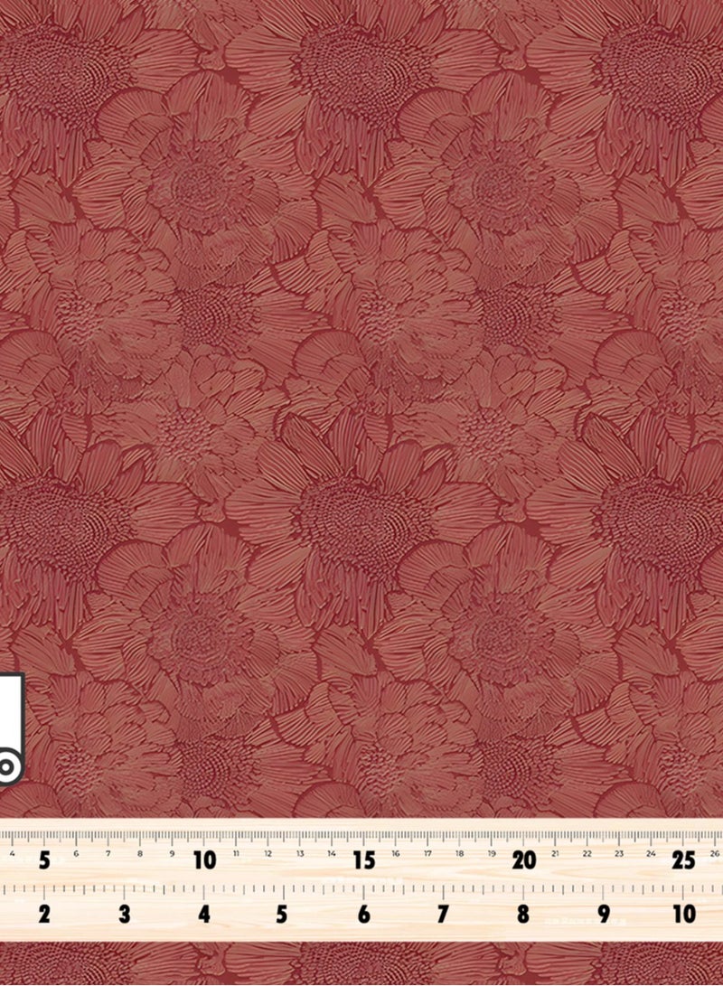 Vellato Al Lail Aramny Silk Fabric By The Yard Red Floral Design Jalabiya Makhweer Dressmaking 58 Inches Width - Image 4