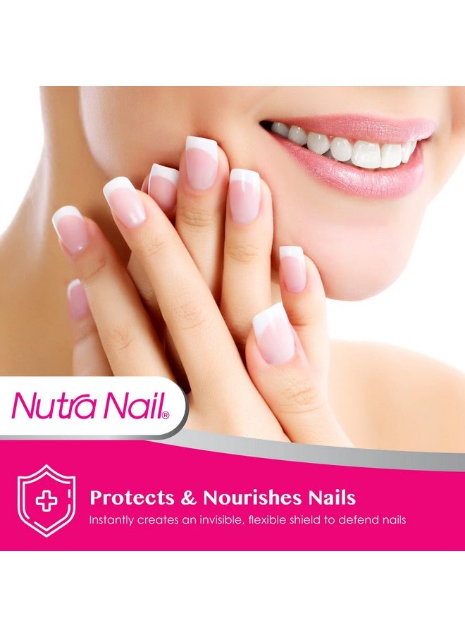 Nutra Nail Invisible Flex Hardener Instant Protective & Restorative Clear Gel Top Coat Shield For Brittle Damaged Nails 0.5 Fl Oz  - Image 2