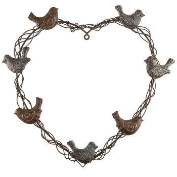 Hobby Lobby Heart  Birds Metal Wall Decor Home Decoration Heart shaped wreath