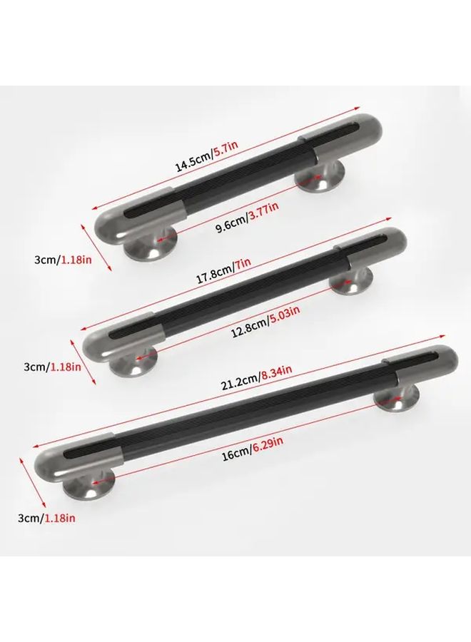 9 حزمة من مقابض الخزائن السوداء ذات القضيب والقدم مع 96 فتحة و 18 برغي على الطراز الإسكندنافي الحديث - Image 3