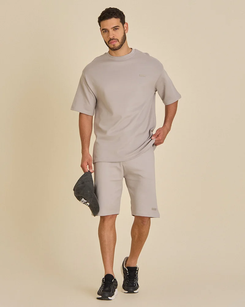 Redtag Men Ecru Plain Shorts