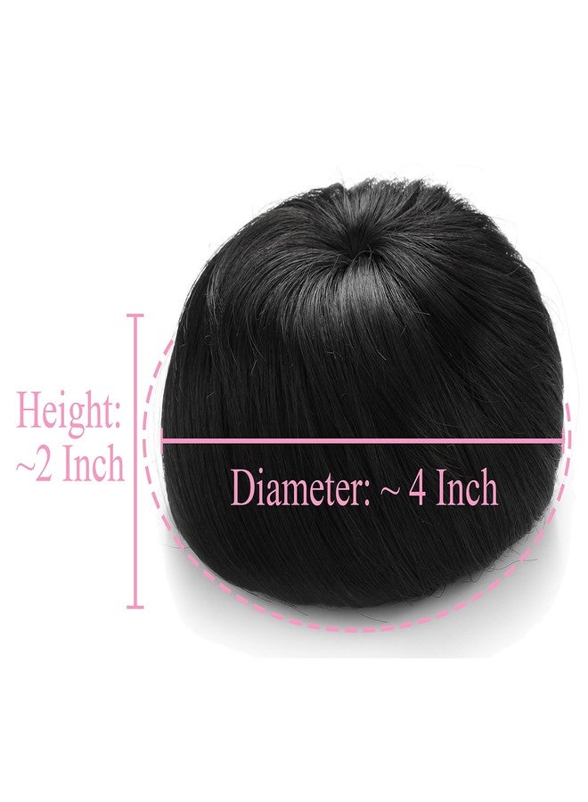 Onedor Synthetic Fiber Hair Extension Chignon Donut Bun Wig Hairpiece (8A - Light Chestnut Brown) - Image 3