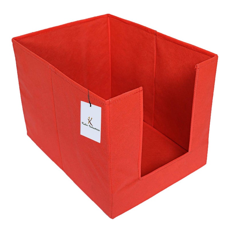 Kuber Industries Kuber Industries Non Woven 2 Piece Shirt Stacker and 1 Piece Foldable Rectangle Cloth Saree Stacker Cloth Wardrobe Organizer Wardrobe Organizer Red CTKTC038299 - Image 5