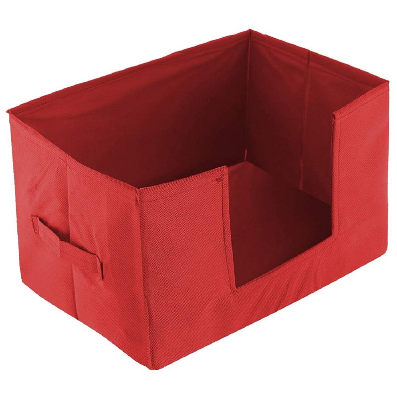 Kuber Industries Kuber Industries Non Woven 2 Piece Shirt Stacker and 1 Piece Foldable Rectangle Cloth Saree Stacker Cloth Wardrobe Organizer Wardrobe Organizer Red CTKTC038299 - Image 4
