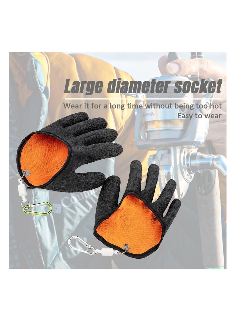 KASTWAVE Fishing Catching Gloves, Fisherman Professional Catch Fish Gloves, Waterproof Fishing Gloves, Non-Slip Fisherman Protect Hand from Puncture Scrapes, Quick-Dry, with Magnet Release - Image 2