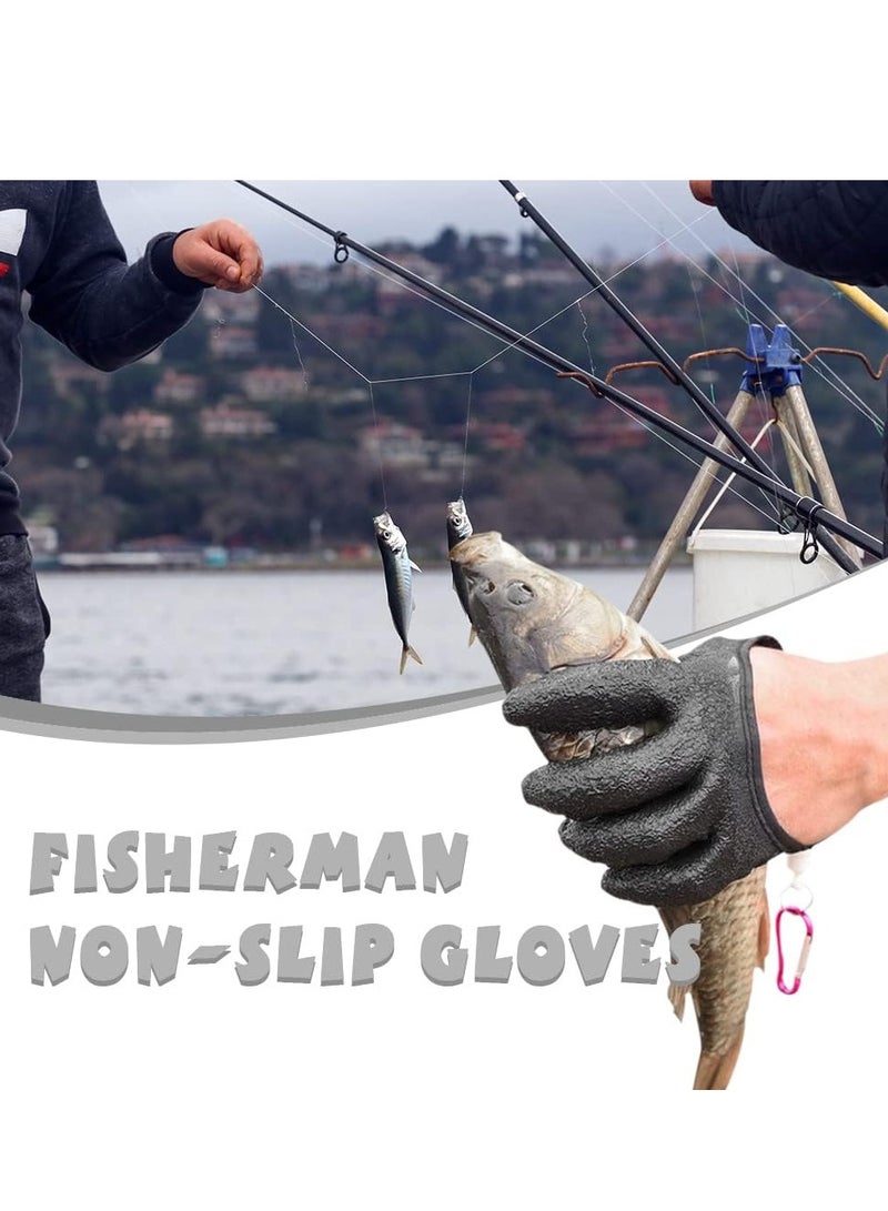 KASTWAVE Fishing Catching Gloves, Fisherman Professional Catch Fish Gloves, Waterproof Fishing Gloves, Non-Slip Fisherman Protect Hand from Puncture Scrapes, Quick-Dry, with Magnet Release - Image 5