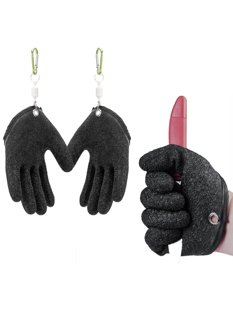 KASTWAVE Fishing Catching Gloves, Fisherman Professional Catch Fish Gloves, Waterproof Fishing Gloves, Non-Slip Fisherman Protect Hand from Puncture Scrapes, Quick-Dry, with Magnet Release - Image 1