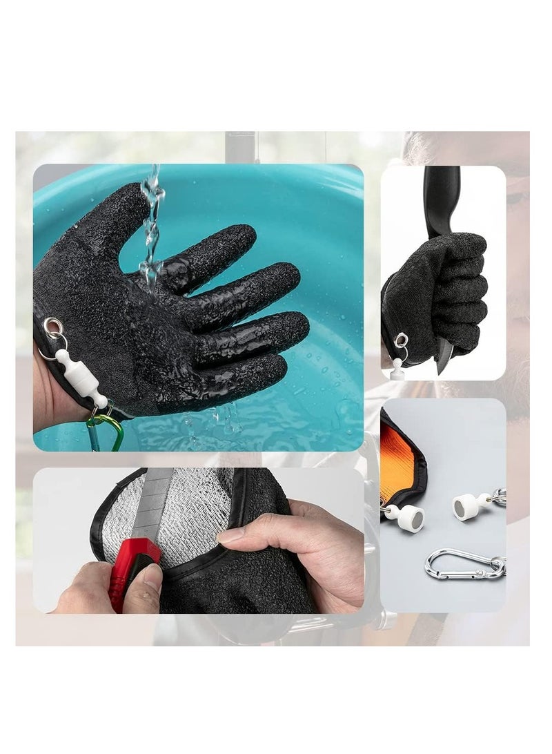 KASTWAVE Fishing Catching Gloves, Fisherman Professional Catch Fish Gloves, Waterproof Fishing Gloves, Non-Slip Fisherman Protect Hand from Puncture Scrapes, Quick-Dry, with Magnet Release - Image 3