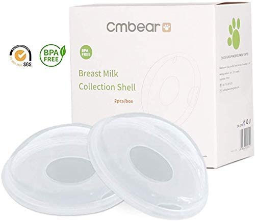 Cmbear Breast Shells Milk Saver,2 Pack Breast Pump,Breastmilk Collector,Milk Anti-flow Out,Protect Sore Nipples,BPA-Free Flexible Food Grade Silicon and PP Material,Skin Friendly - Image 2