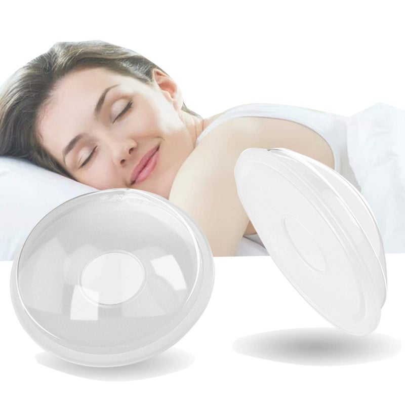 Cmbear Breast Shells Milk Saver,2 Pack Breast Pump,Breastmilk Collector,Milk Anti-flow Out,Protect Sore Nipples,BPA-Free Flexible Food Grade Silicon and PP Material,Skin Friendly - Image 1