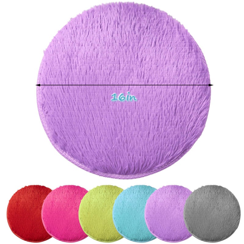 AMHSCOCA 6 Pcs Kids Carpet Circle Seats 16" Kids Round Soft Warm Floor Rug Mat for Classroom, Home School Story Time, Group Activity Educational Learning Playing Areas (6) - Image 3