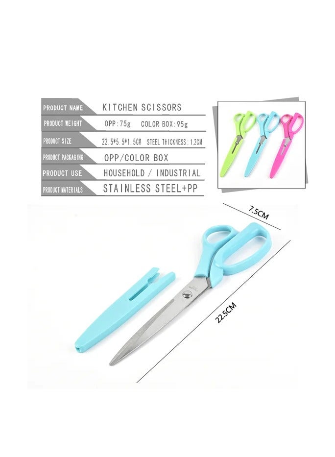 Generic Sharp high quality stainless steel scissors with plastic cover  - Image 5