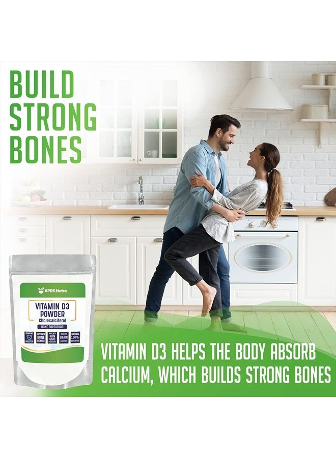XPRS Nutra Vitamin D3 Powder (Cholecalciferol) - Unflavored VIT D Powder for Bones and Immunity - Vitamin D3 Powder for Muscle Function - Vitamin D Powder Supplements (8 Ounce) - Image 2