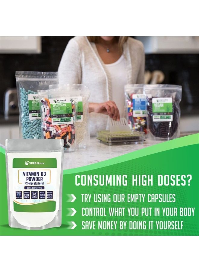 XPRS Nutra Vitamin D3 Powder (Cholecalciferol) - Unflavored VIT D Powder for Bones and Immunity - Vitamin D3 Powder for Muscle Function - Vitamin D Powder Supplements (8 Ounce) - Image 5