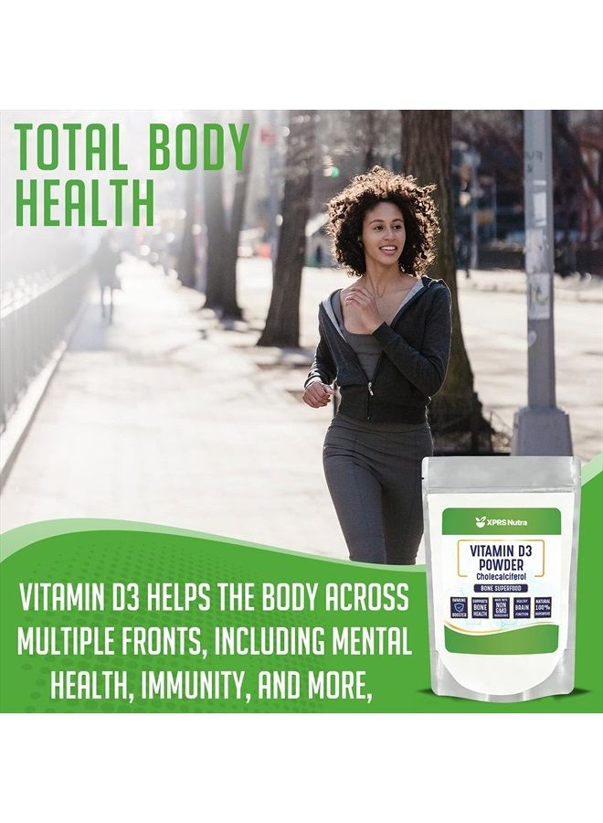 XPRS Nutra Vitamin D3 Powder (Cholecalciferol) - Unflavored VIT D Powder for Bones and Immunity - Vitamin D3 Powder for Muscle Function - Vitamin D Powder Supplements (8 Ounce) - Image 4