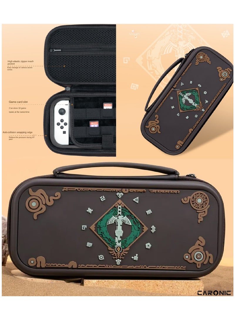 CARONIC Case compatible With Nintendo Switch And Oled Shockproof Waterproof Case Bag with soft Liner  - Image 4