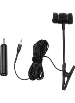 Wired Saxophone Microphone Clip-on Musical Instrument Condenser Mic 3.5mm Plug with 6.35mm Conversion